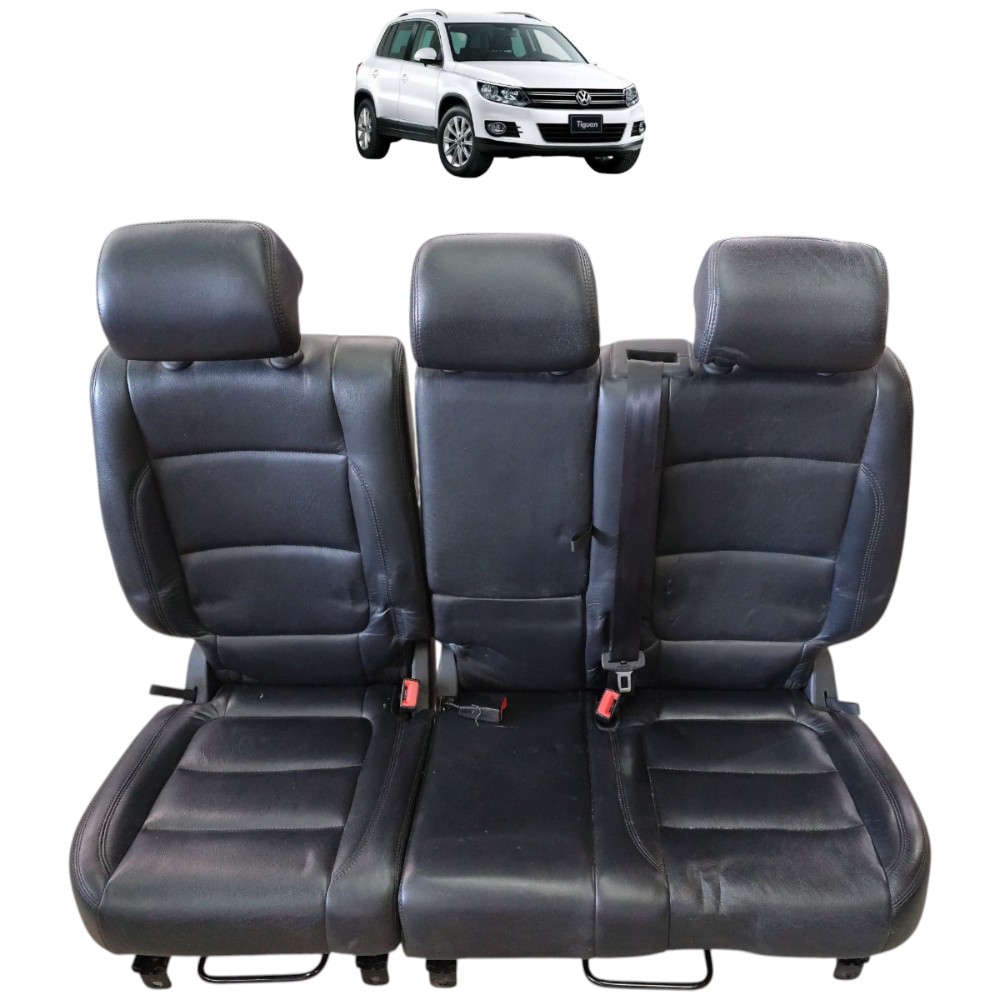 Banco Traseiro Couro Vw Tiguan 2010 2011 2012 2013 2014 Preto 1