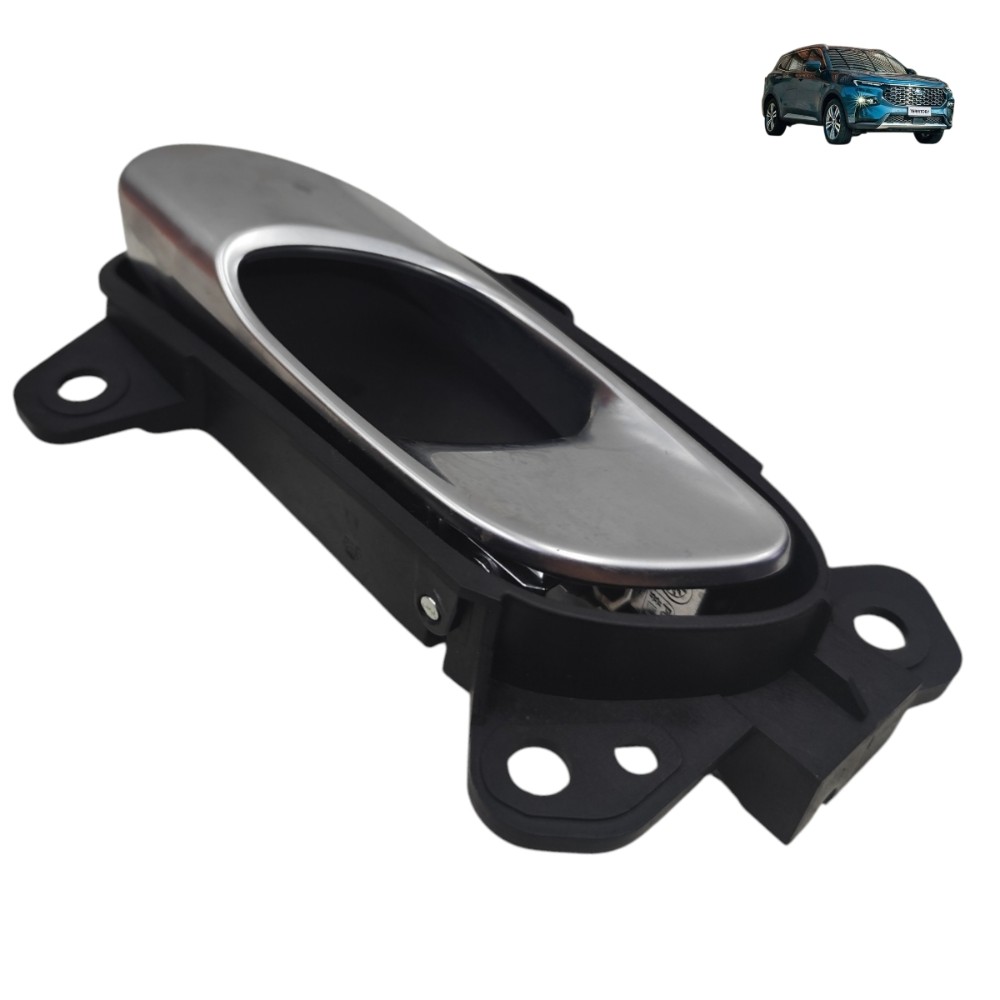 Maçaneta Interna Traseira Esquerda Ford Territory 2025 2026 Prata Traseira