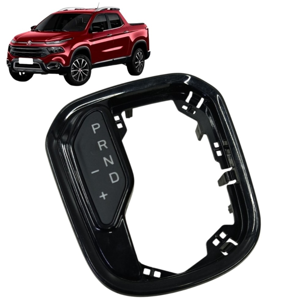 Moldura alavanca seletor câmbio fiat toro 2021 2020 2019 18