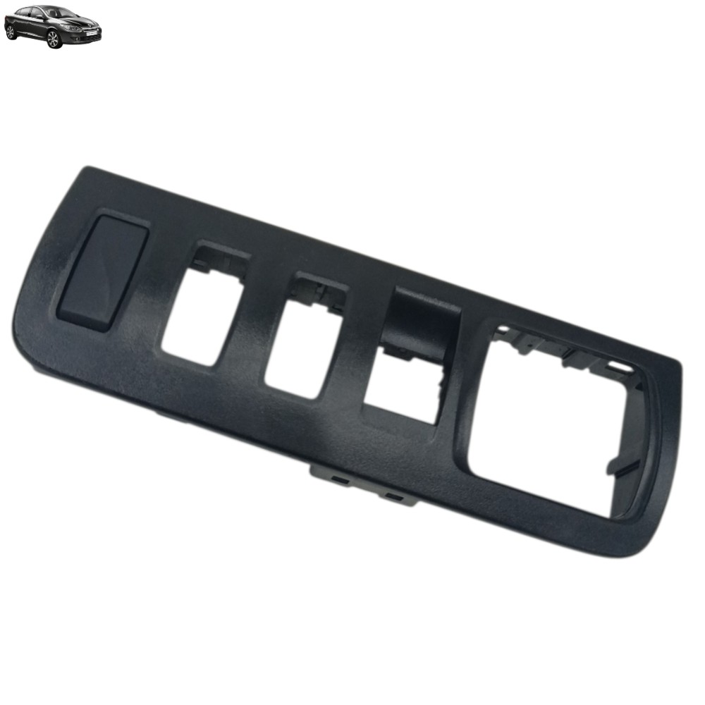 Moldura Botão Painel Renault Fluence 2012 2013 Preto Moldado