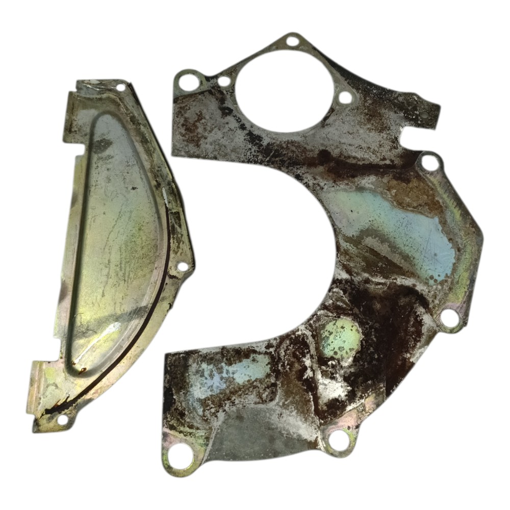 Par chapa defletor motor câmbio Vw Santana 2.0 2000 2001 4