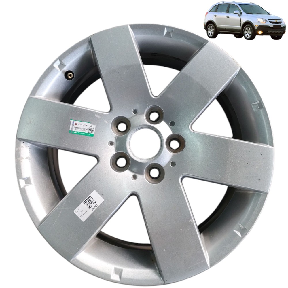 Roda Avulsa Aro 17 Gm Captiva Sport 2008 2009 2010 5×114,3 – Cinza Claro 1