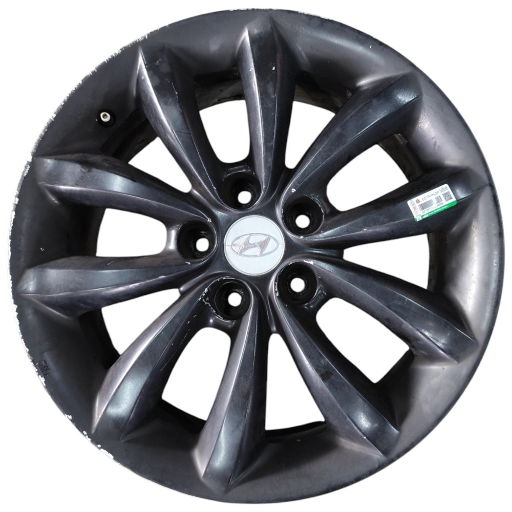 Jogo Roda Aro 17 5×114,3 Hyundai Azera Tucson Ix35 Santa Fé Preto 5