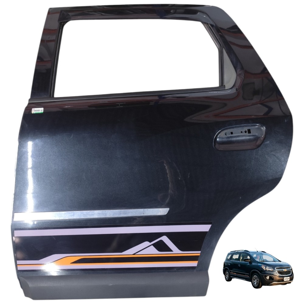 Porta Traseira Esquerda Gm Spin Activ 2015 2016 2017 2018 Traseira Esquerdo Preto