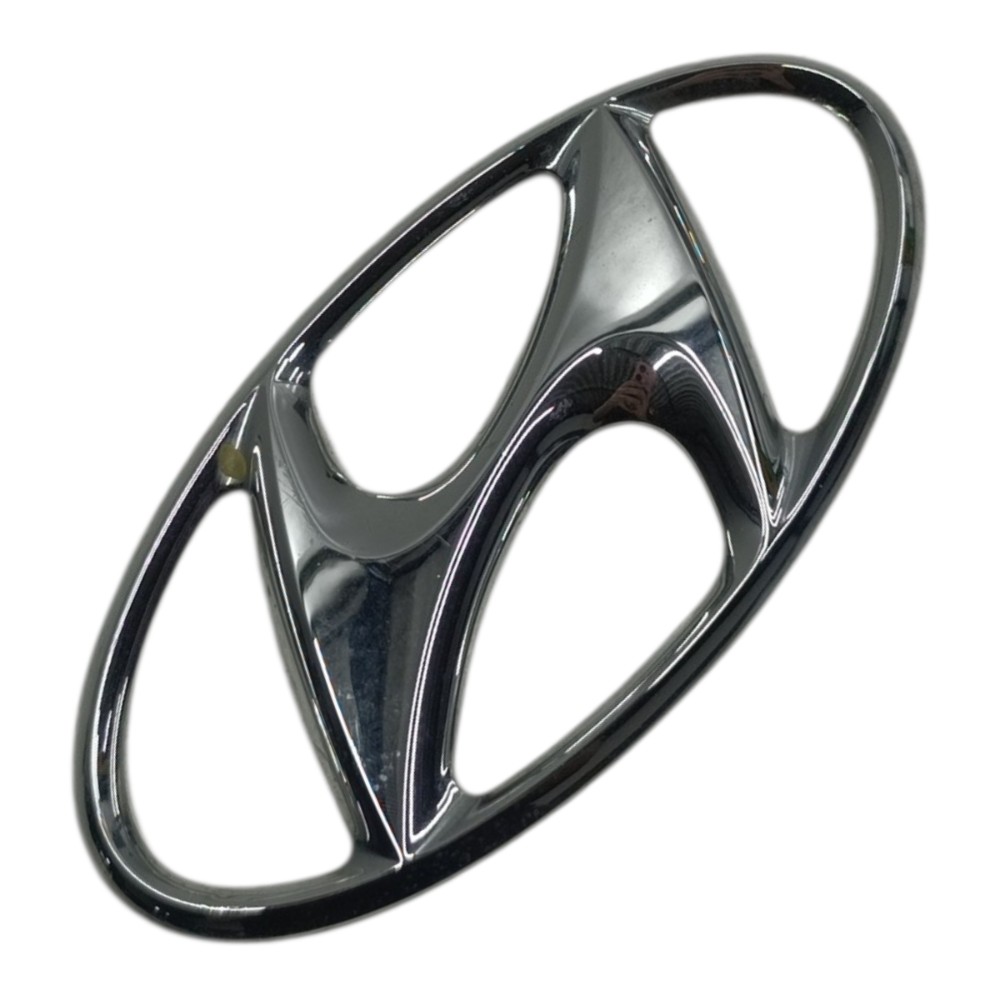 Emblema Parachoque Dianteiro Hyundai X35 2013 2014 2015 Prateado 1