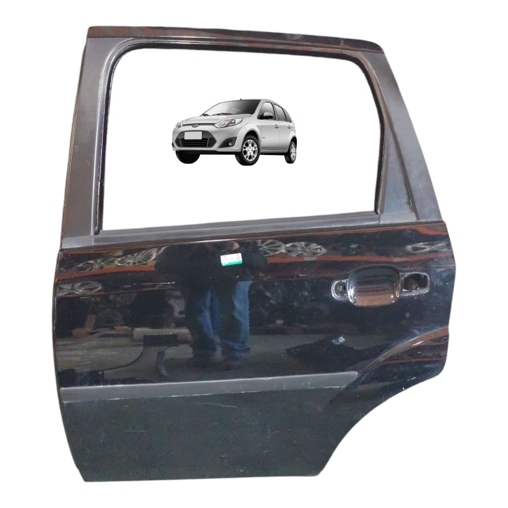 Porta Traseira Esquerda Ford Fiesta Hatch 2011 2012 2013 14 Traseira Esquerdo Preto 1