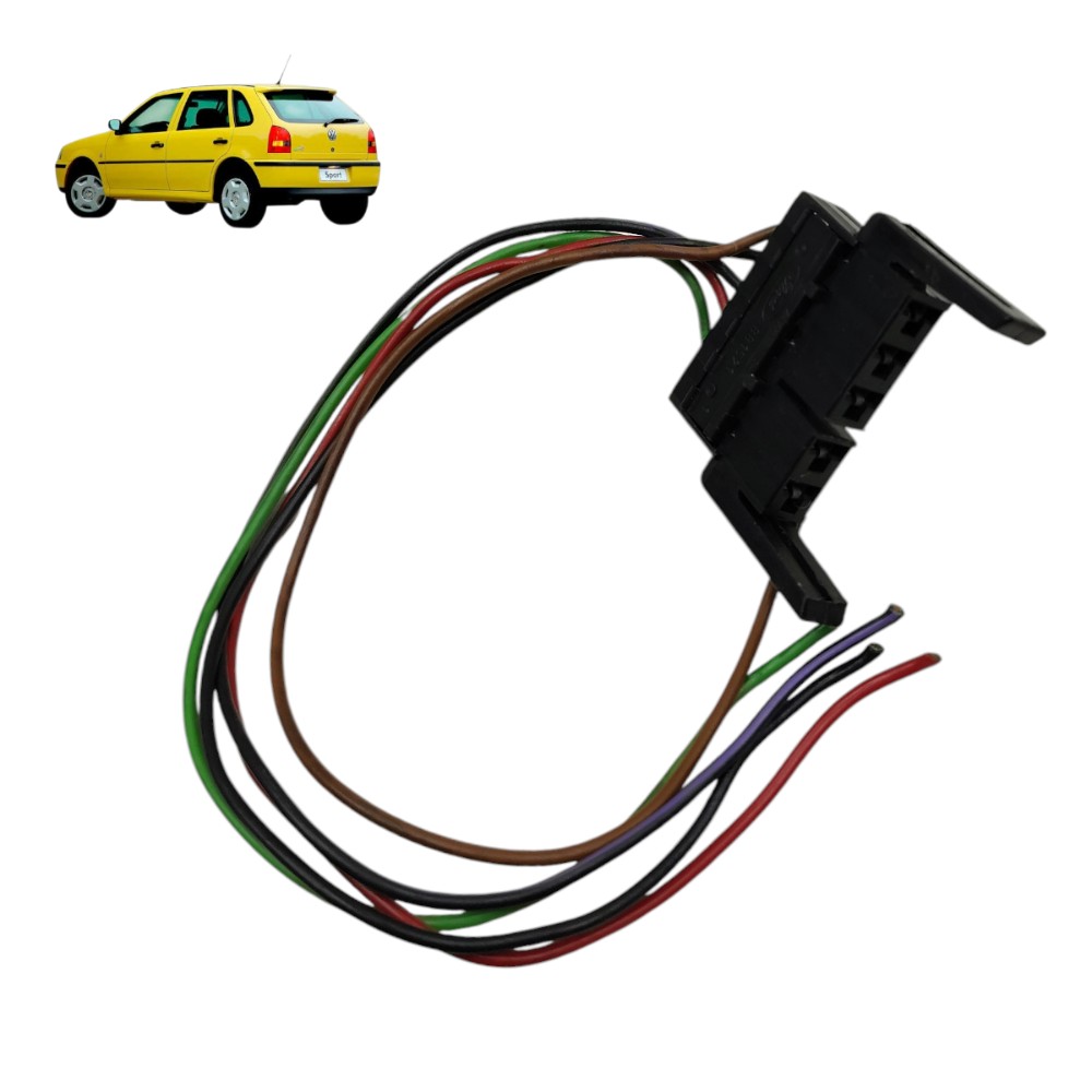 Plug motor limpador parabrisa VW Gol G2 G3 G4 2000 2001 2002 1