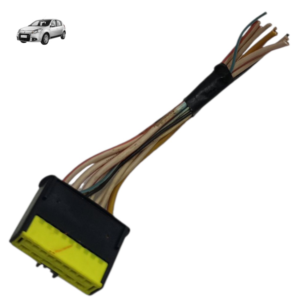 Plug conector comando ar Renault Sandero Logan 2012 2013 14 1