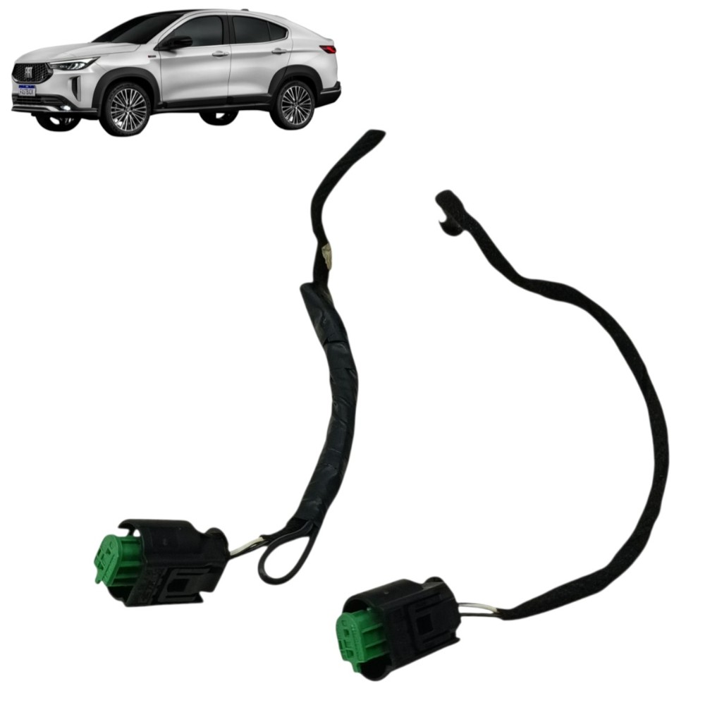 Par plug conector luz placa fiat fastback 2022 2023 2024 25
