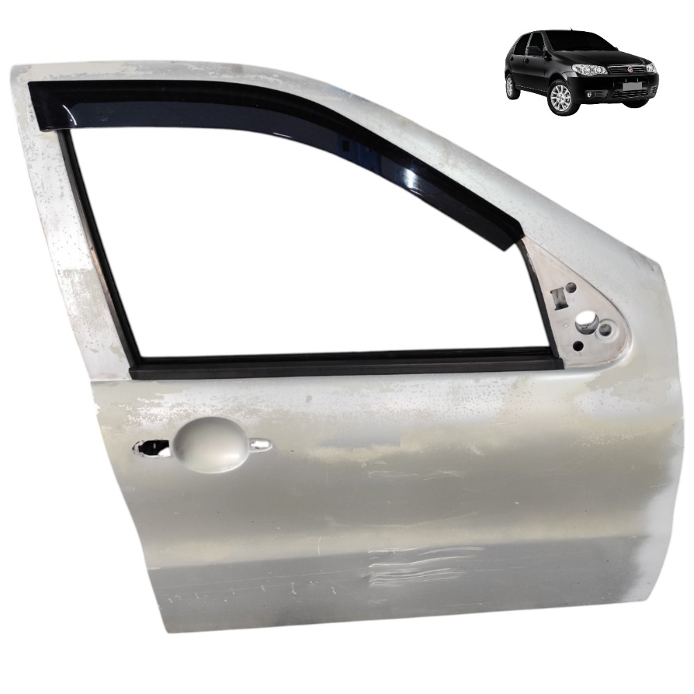 Porta Dianteira Direita Fiat Palio 2011 2010 2009 08 Detalhe Dianteira Direito Prata 1
