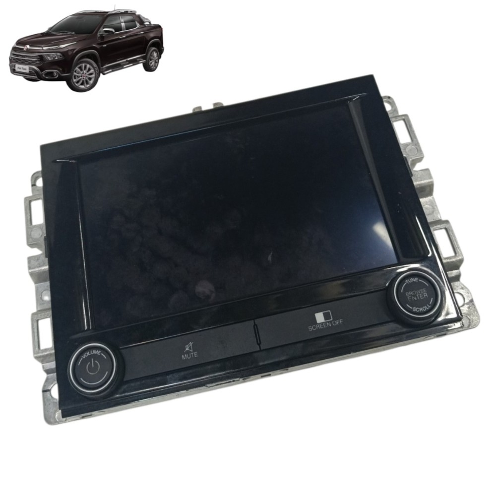 Tela central multimídia fiat toro freedom 2021 2020 2019 18