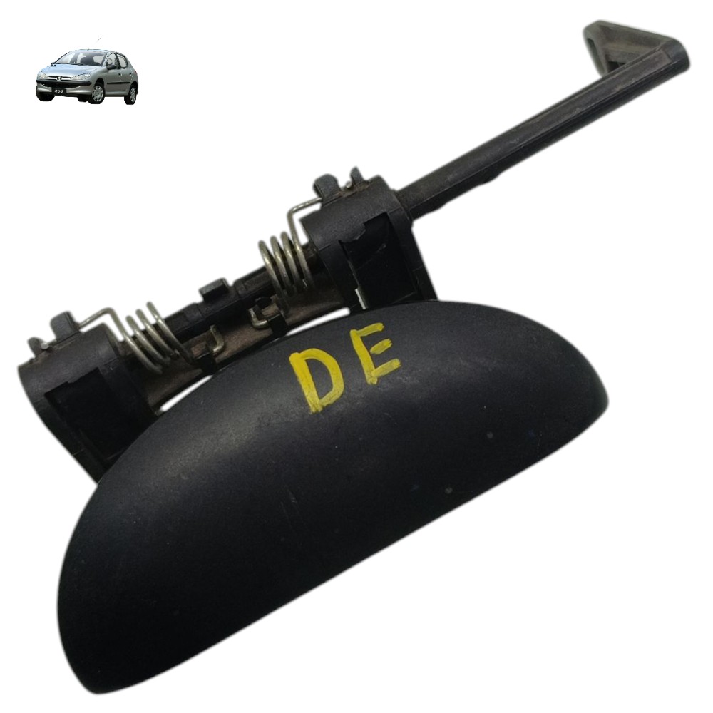 Maçaneta Externa Porta Dianteira Esquerda Peugeot 206 2008 Preto Dianteira 1