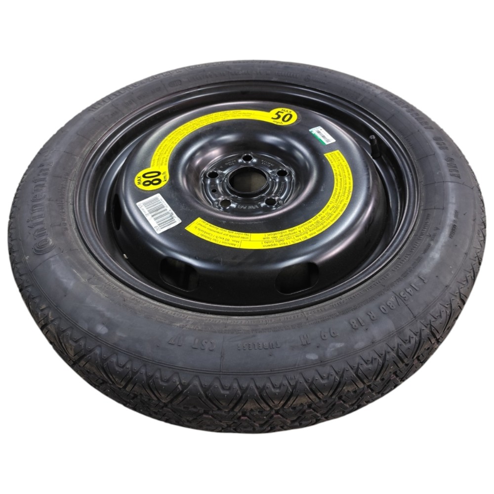 Roda Estepe Fino Aro 18 5×112 Vw Tiguan 2011 2012 2013 2014 Preto 2