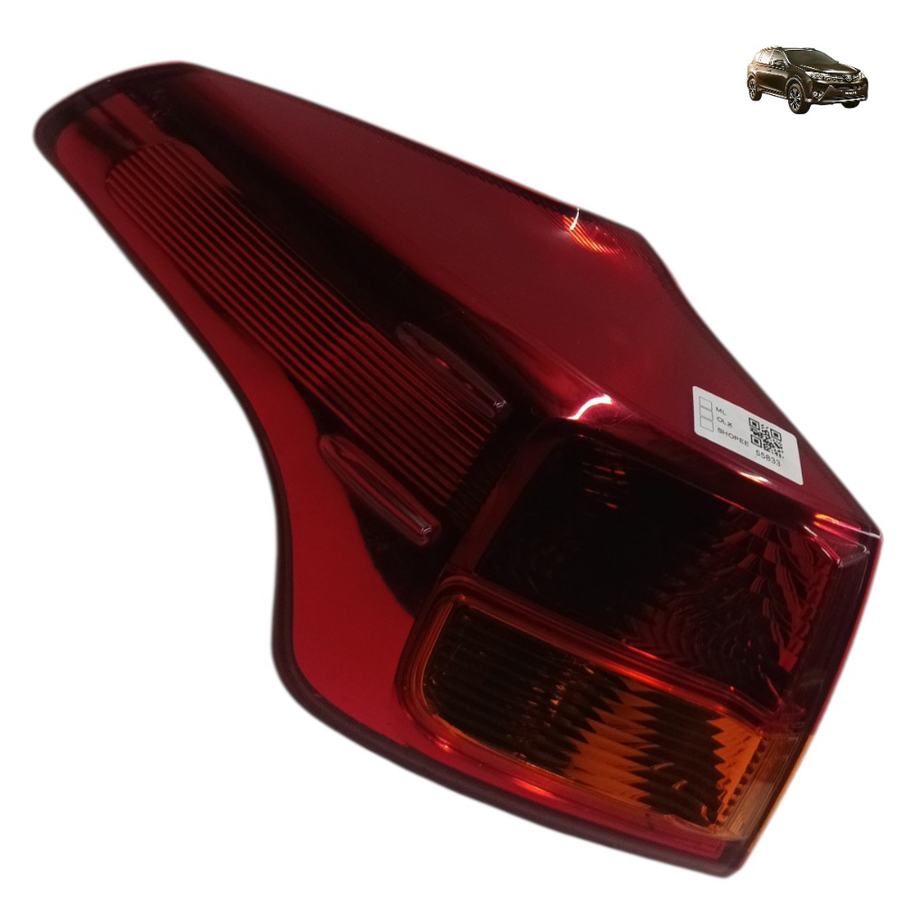 Lanterna Esquerda Canto Toyota Rav4 2016 2015 2014 Detalhe Esquerdo/motorista Vermelho 1