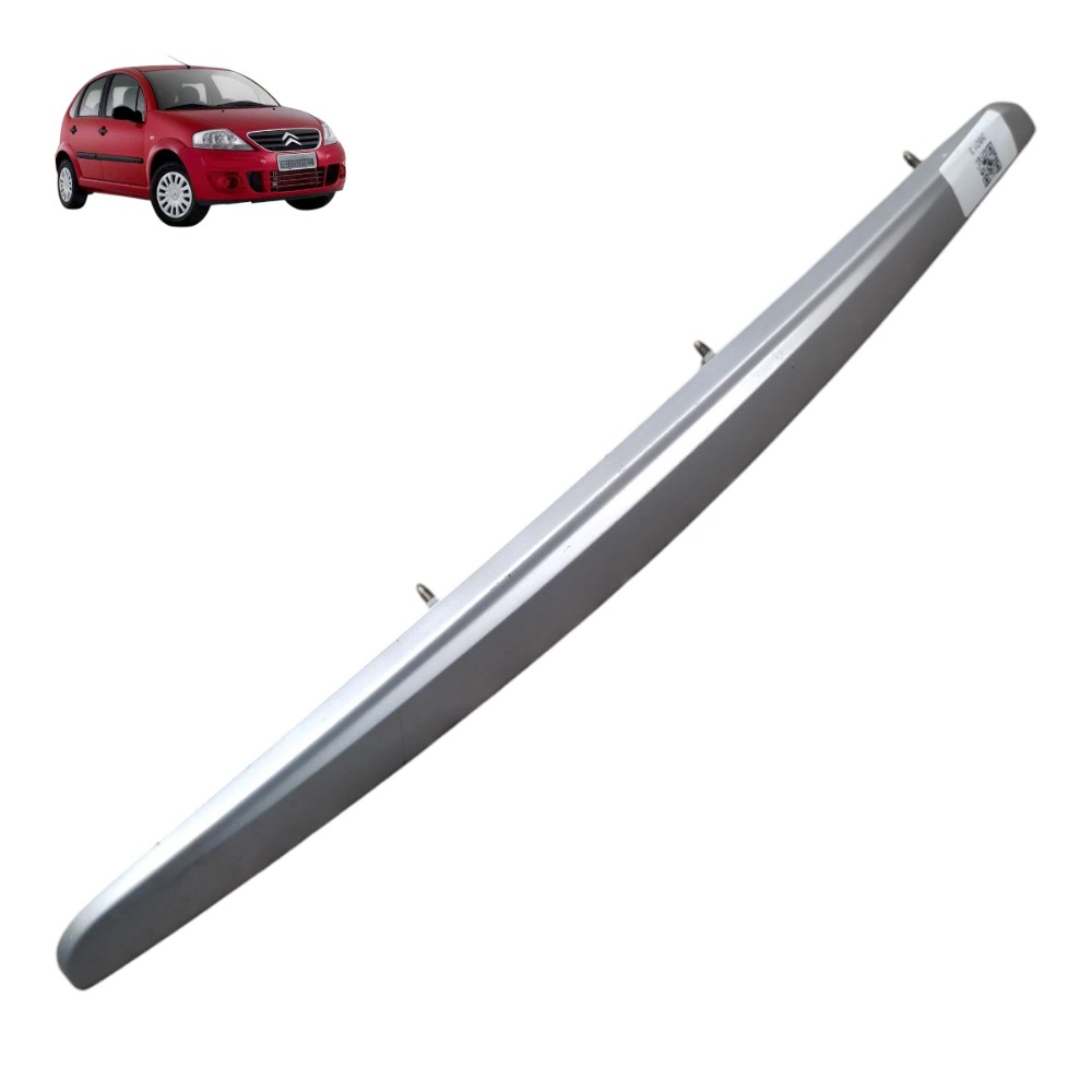Régua Friso Tampa Traseira Citroen C3 2004 2005 2006 2007 Prata 1