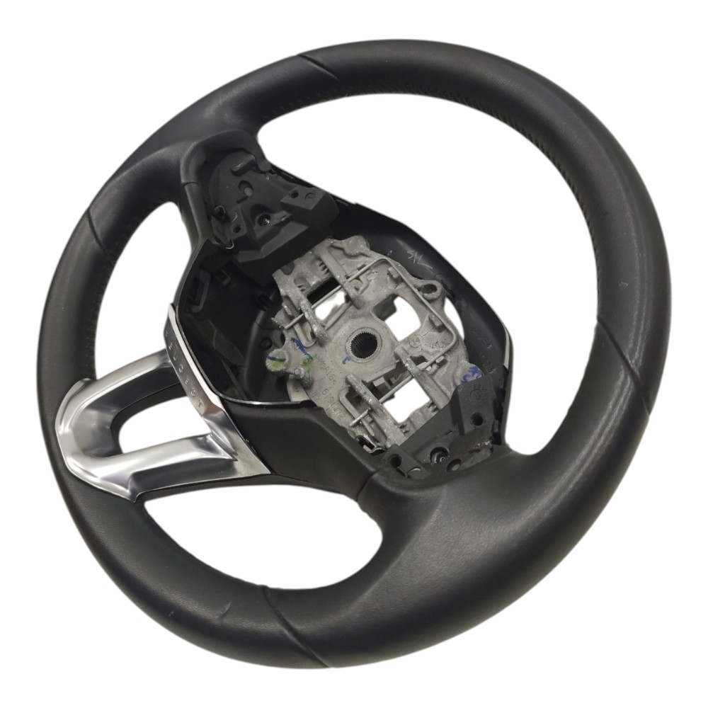 Volante Direção Peugeot 208 2015 2016 2017 2018 2019 Preto 3