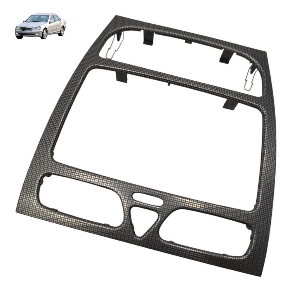 Moldura central painel Mercedes c230k 2003 2004 2005 2006 07