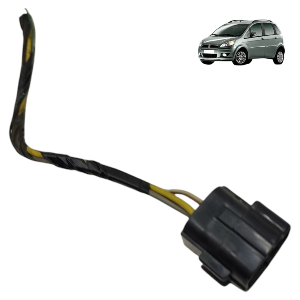 Plug conector fechadura porta dianteira Fiat Idea 2005 2006 1