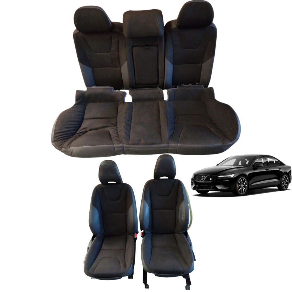 Jogo Banco Tecido Volvo S60 T4 2011 2012 2013 2014 Preto 1