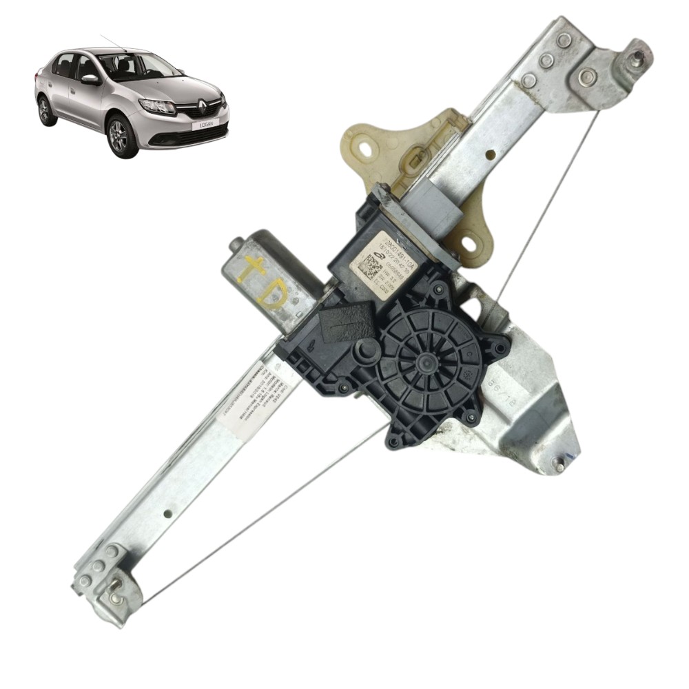 Motor Máquina Vidro Traseiro Direito Renault Logan 2018 2019 1