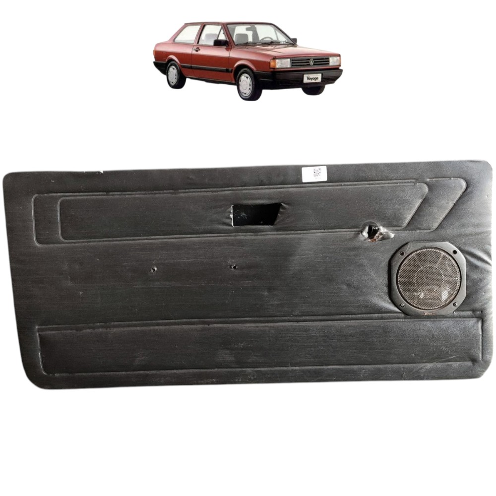 Forro Porta Esquerda Vw Gol Parati Voyage Quadrado 1989 1990 Preto 1