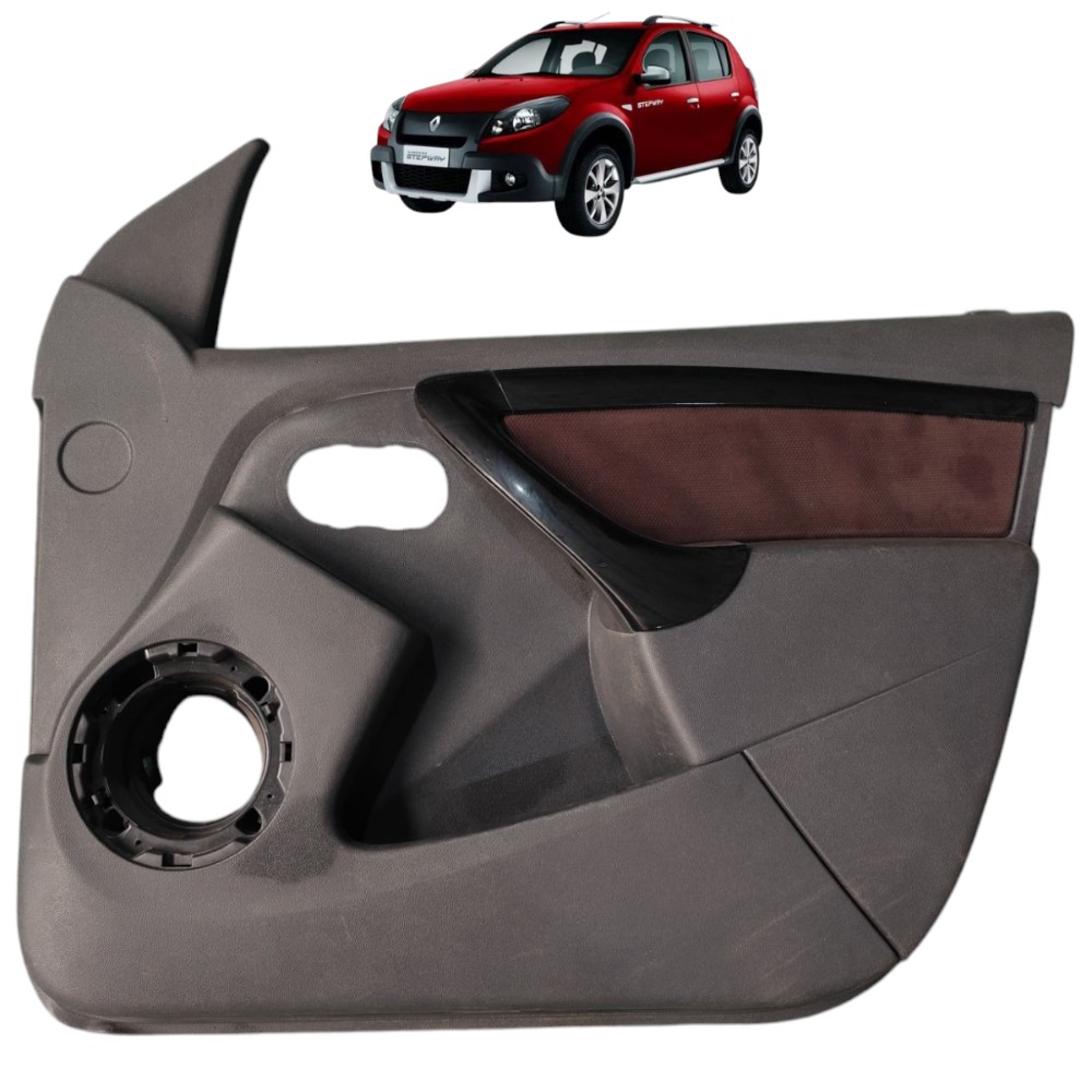 Forro Porta Dianteira Direita Renault Sandero Stepway 2014 Preto 1