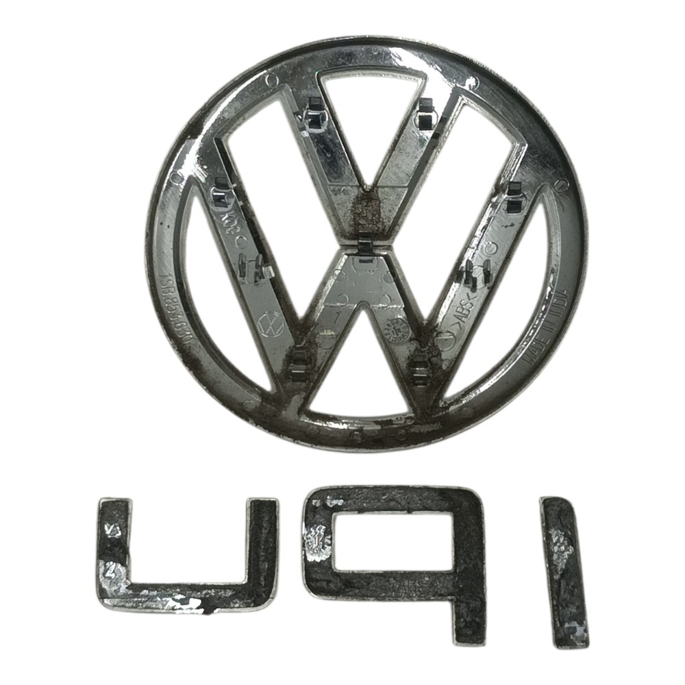 Par Emblema Tampa Traseira Vw Up 2014 2015 2016 2017 Cromado 3