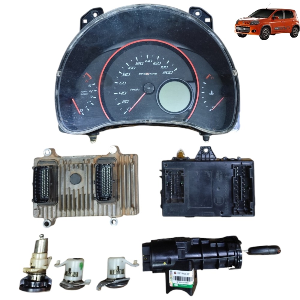 Kit Code Módulo Injeção Fiat Uno Sporting 1.4 2011 12 Manual 1