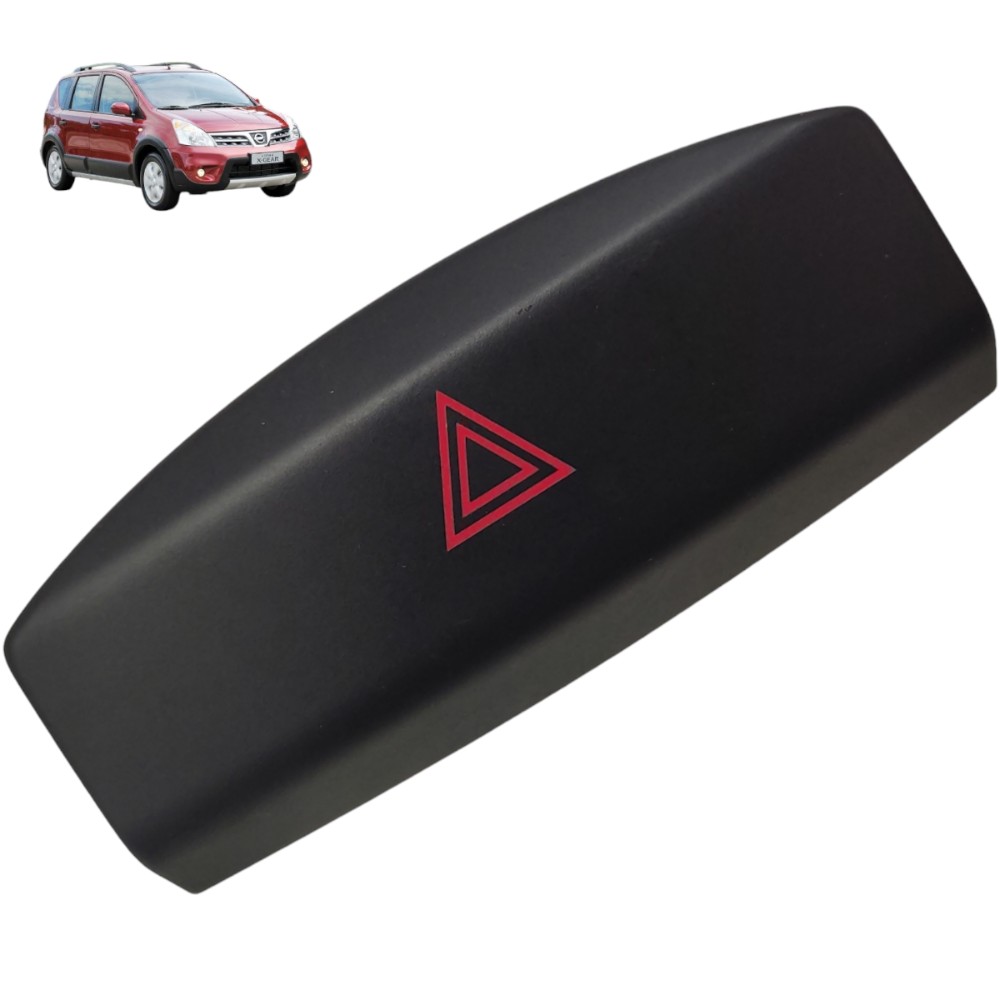 Botão Pisca Alerta Nissan Livina 2010 2011 2012 2013 2014 Preto 1