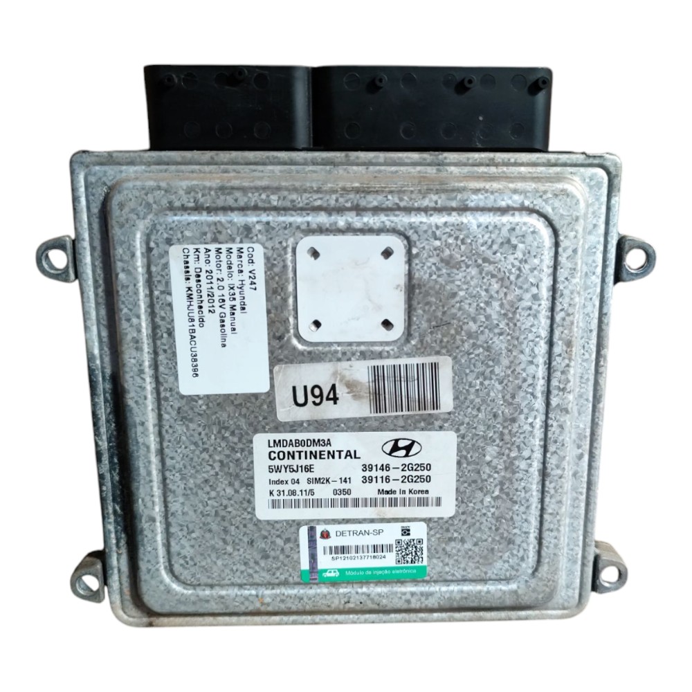 Kit Code Módulo Injeção Hyundai Ix35 2.0 Gasolin Manual 2011 4