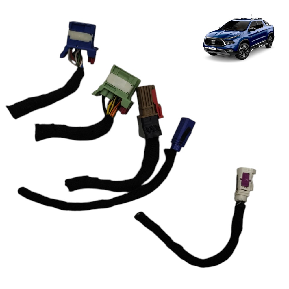 Jogo Plug Central Multimídia Fiat Toro Volcano 2025 2024 23 1