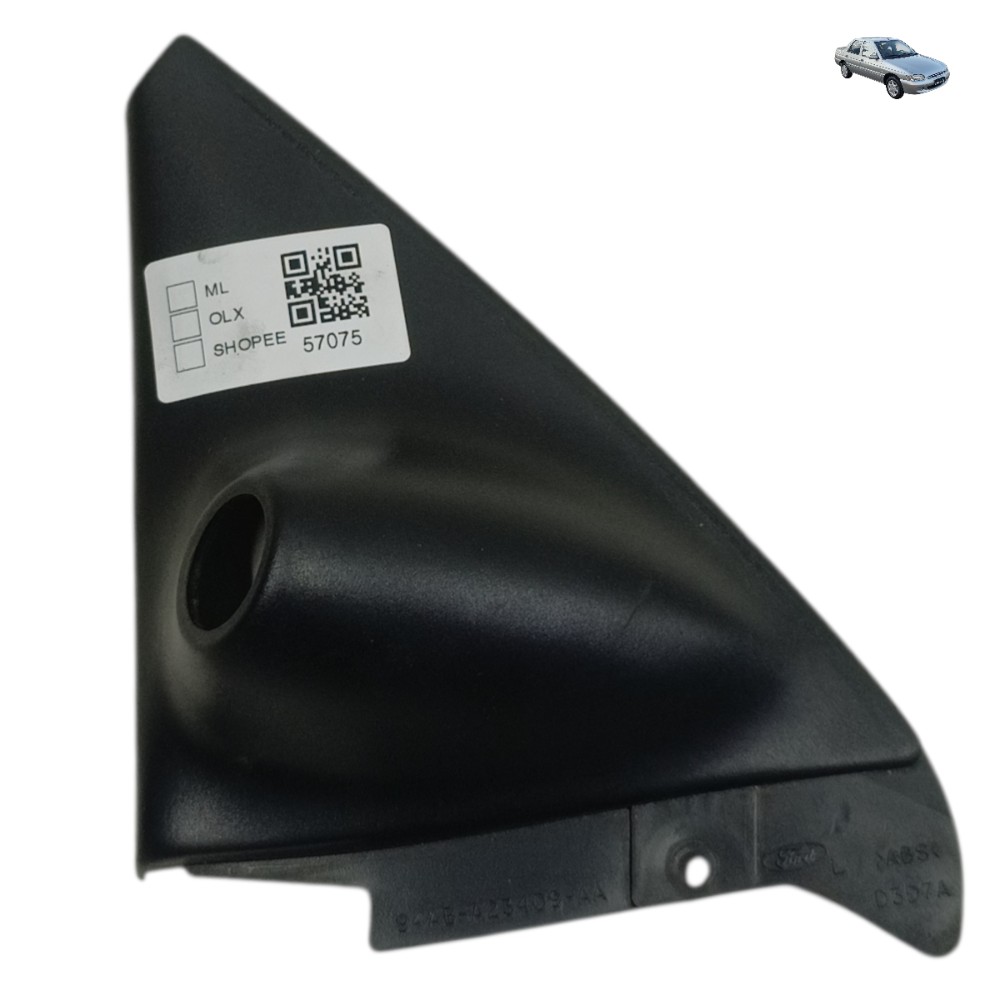 Acabamento interno retrovisor esquerdo Ford Escort 1997 2002