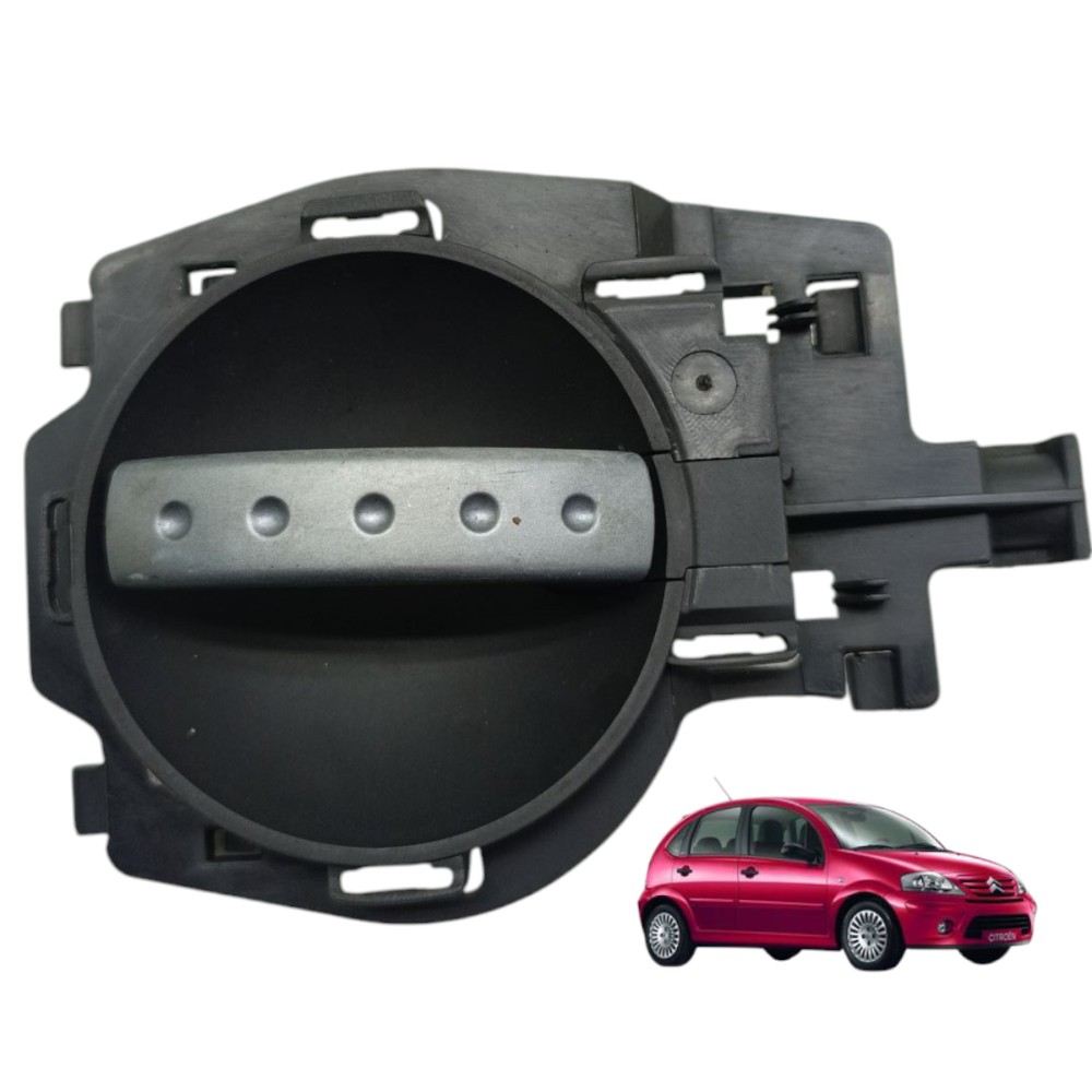 Maçaneta Interna Lado Direito Citroen C3 2004 2005 2006 2007 Prata Dianteira/traseira 1