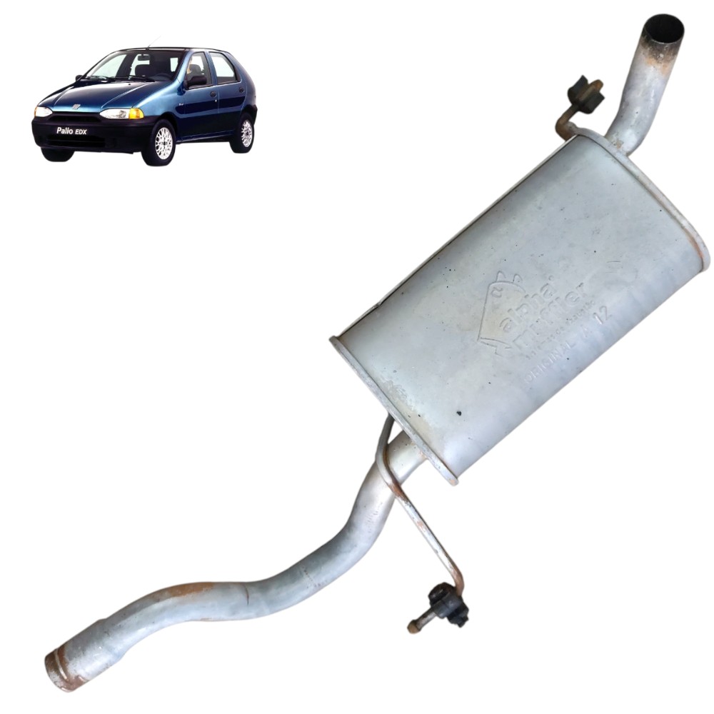 Silencioso escapamento Fiat Palio 1996 1997 1998 1999 2000 1