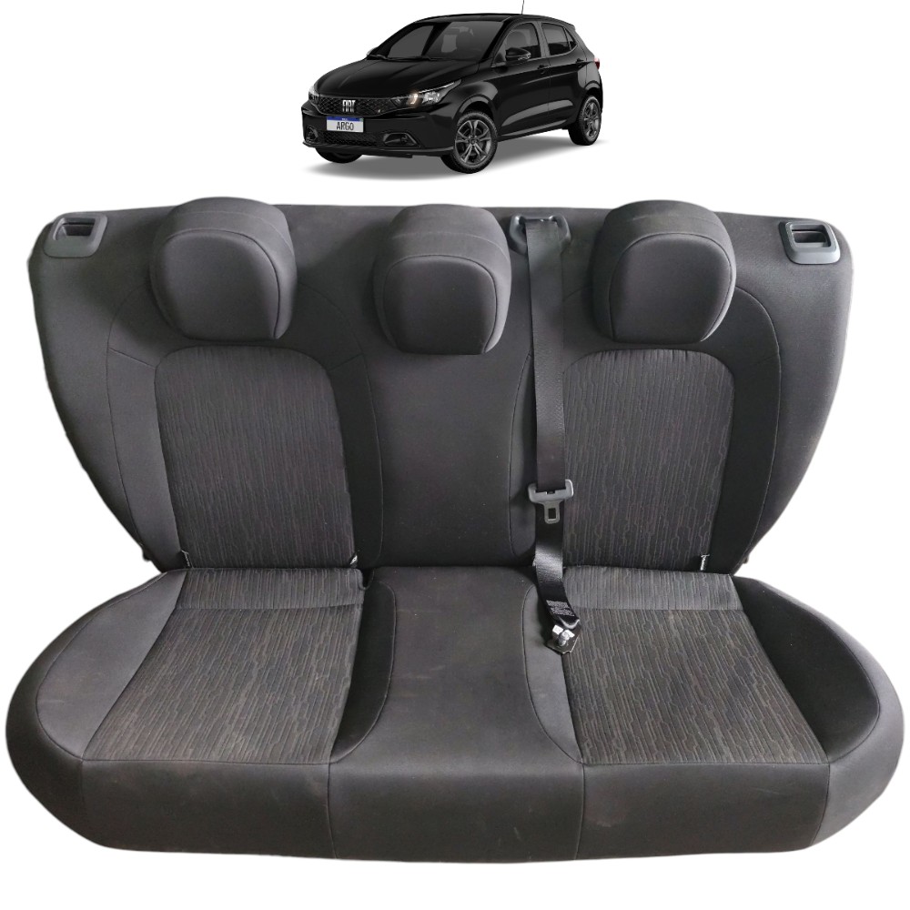 Par Banco Tecido Assento Traseiro Fiat Argo 2022 2021 2020  – Preto 1
