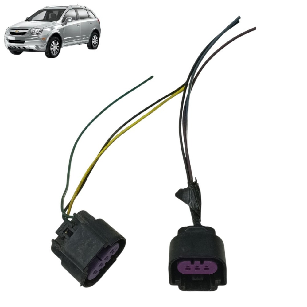 Par Plug Conector Pisca Farol Gm Captiva 2011 2012 2013 2014