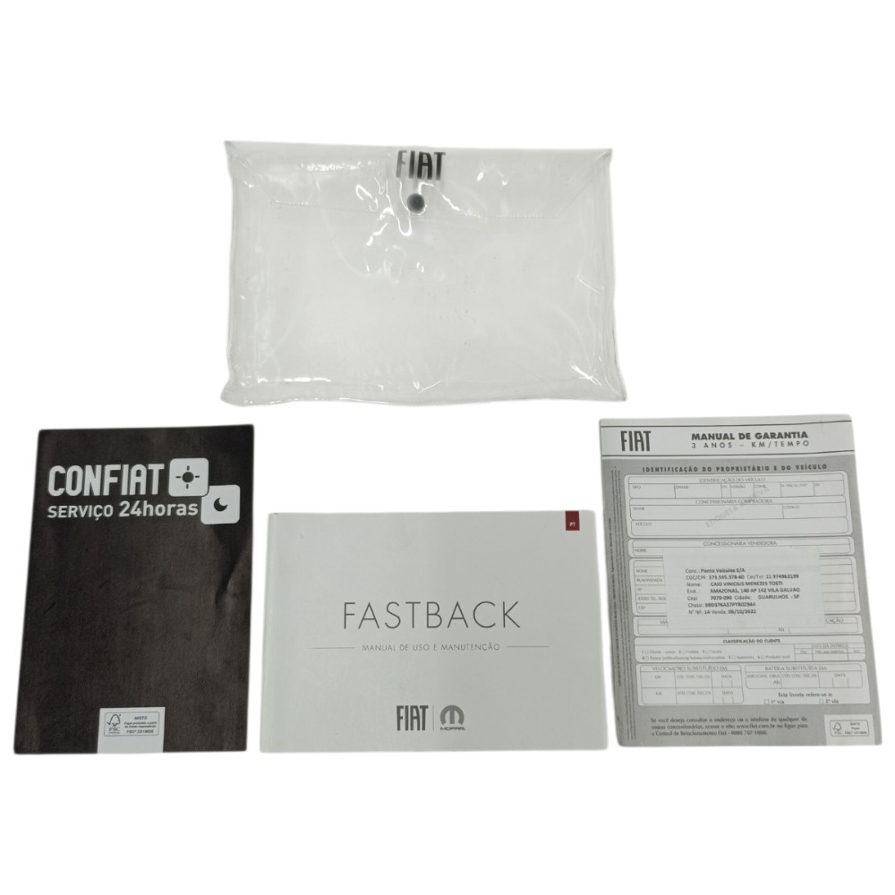 Manual Proprietário Fiat Fastback 1.3 Turbo 2022 2023 2024 4