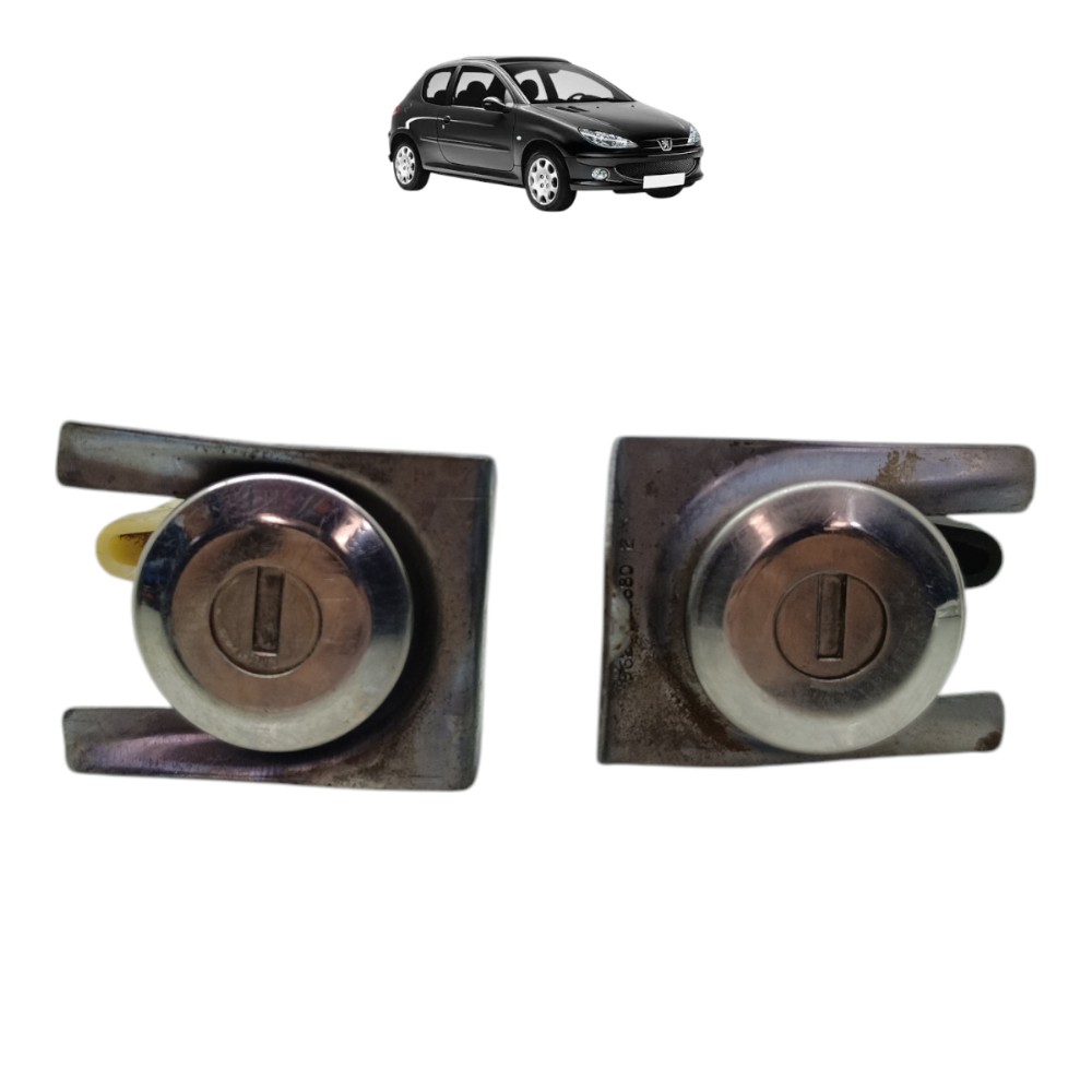 Par Miolo Chave Porta Dianteira Peugeot 206 2007 Sem Chave
