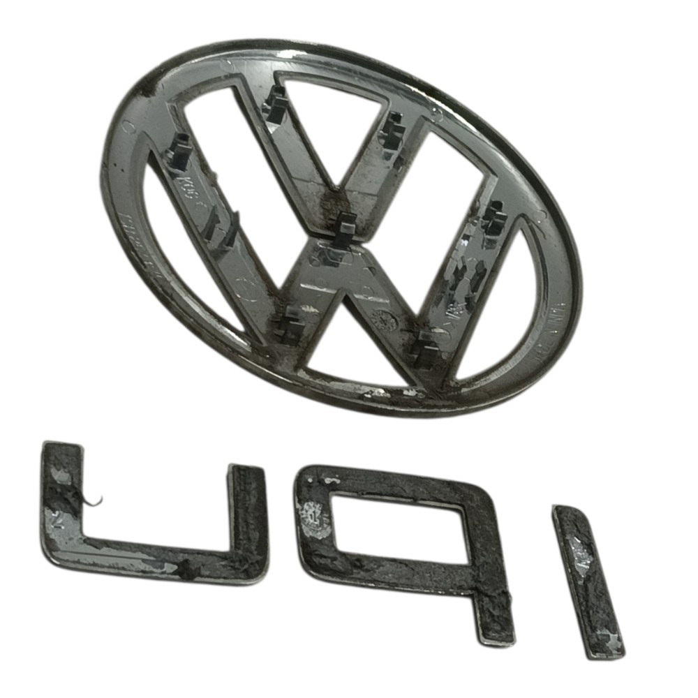 Par Emblema Tampa Traseira Vw Up 2014 2015 2016 2017 Cromado 4