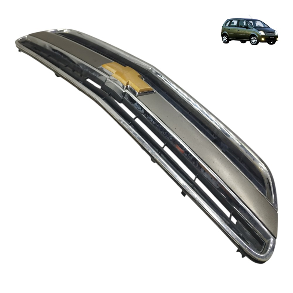 Grade frontal capô Gm Meriva 2008 2009 2010 2011 12 detalhe 1