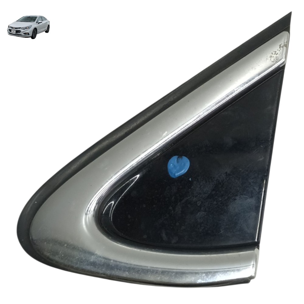 Acabamento Dianteiro Esquerdo Chevrolet Cruze Ltz 2016 2017 Preto E Cromado