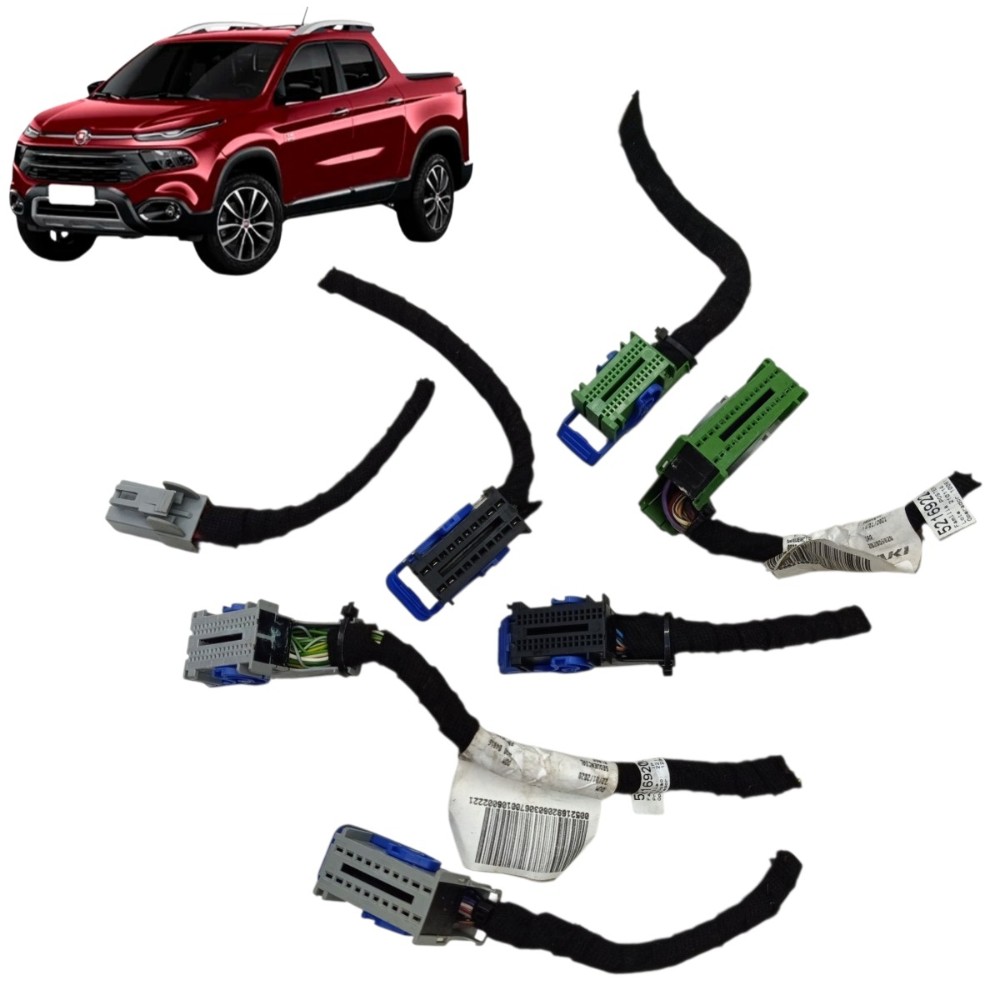 Jogo plug conector módulo BCM Fiat toro 1.8 Flex 2020 2021