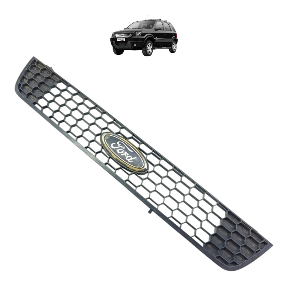 Grade Parachoque Superior Ford Ecosport 2007 2006 2005 2004 Preto Plástico 1
