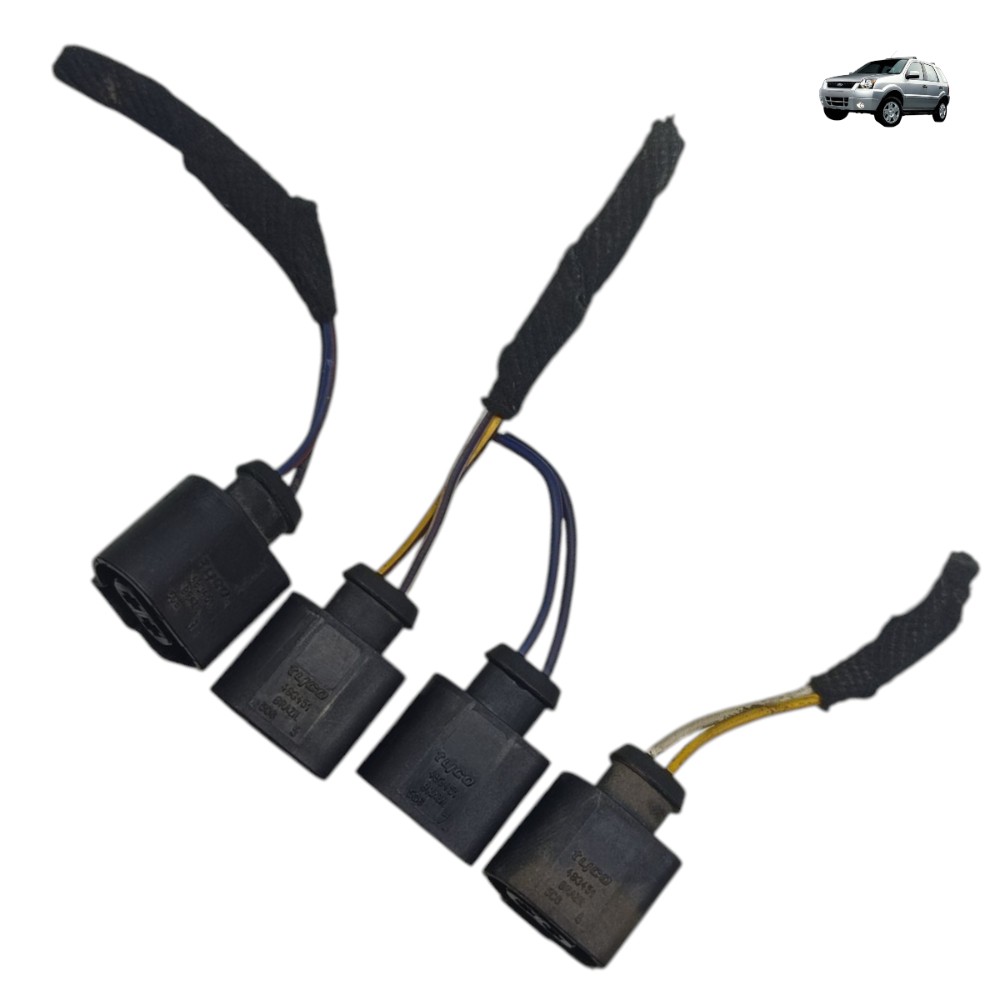 Jogo Plug Conector Motor Vidro Elétrico Ford Ecosport 2006 1