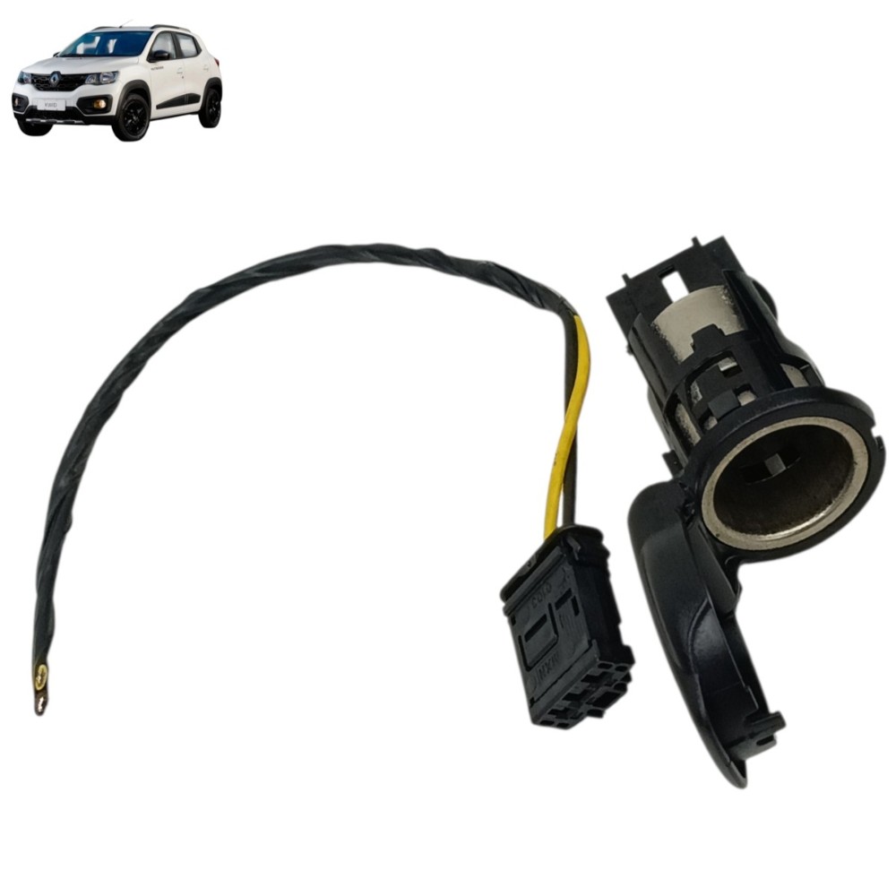 Tomada Acendedor 12v Painel Renault Kwid 2017 2018 2019 2020 Preto