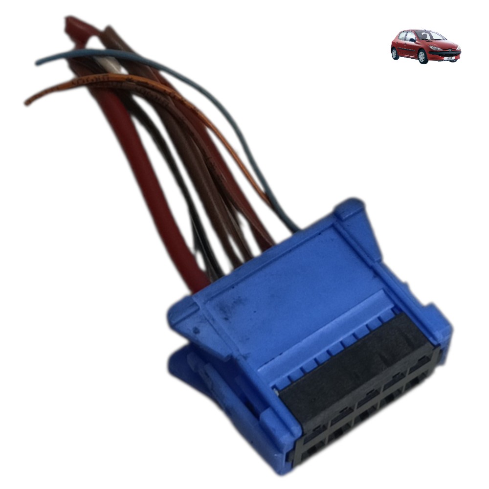 Plug comando ar condicionado 10 pinos Peugeot 206 2001 2002 1