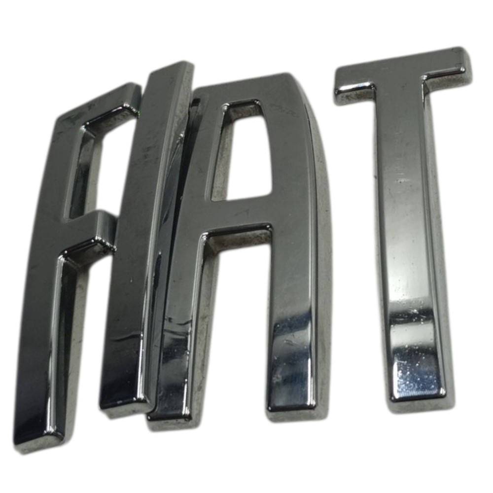 Jogo Emblema Escrita Fiat Para Argo 2017 2018 2019 2020 2021 Prateado 2