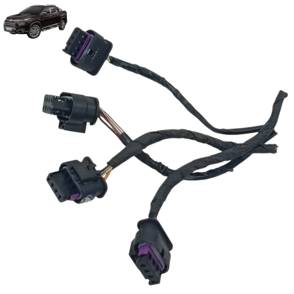 Jogo plug conector fechadura porta fiat toro 2021 2020 2019