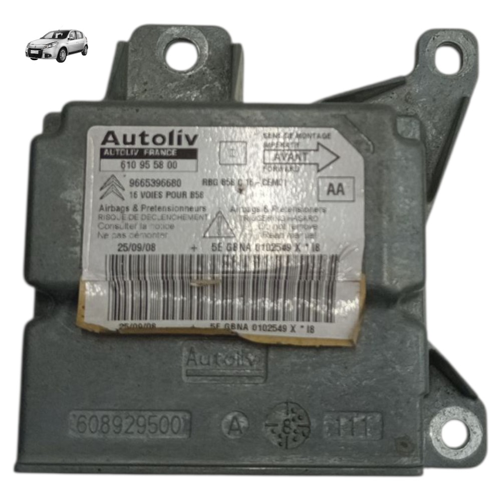 Módulo airbag acionado Renault Sandero 1.6 8V 2013 2012