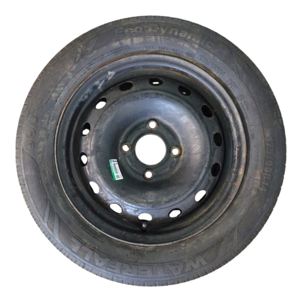 Roda Pneu Estepe Aro 14 175/65 Ford Fiesta 2011 2012 2013 Preto